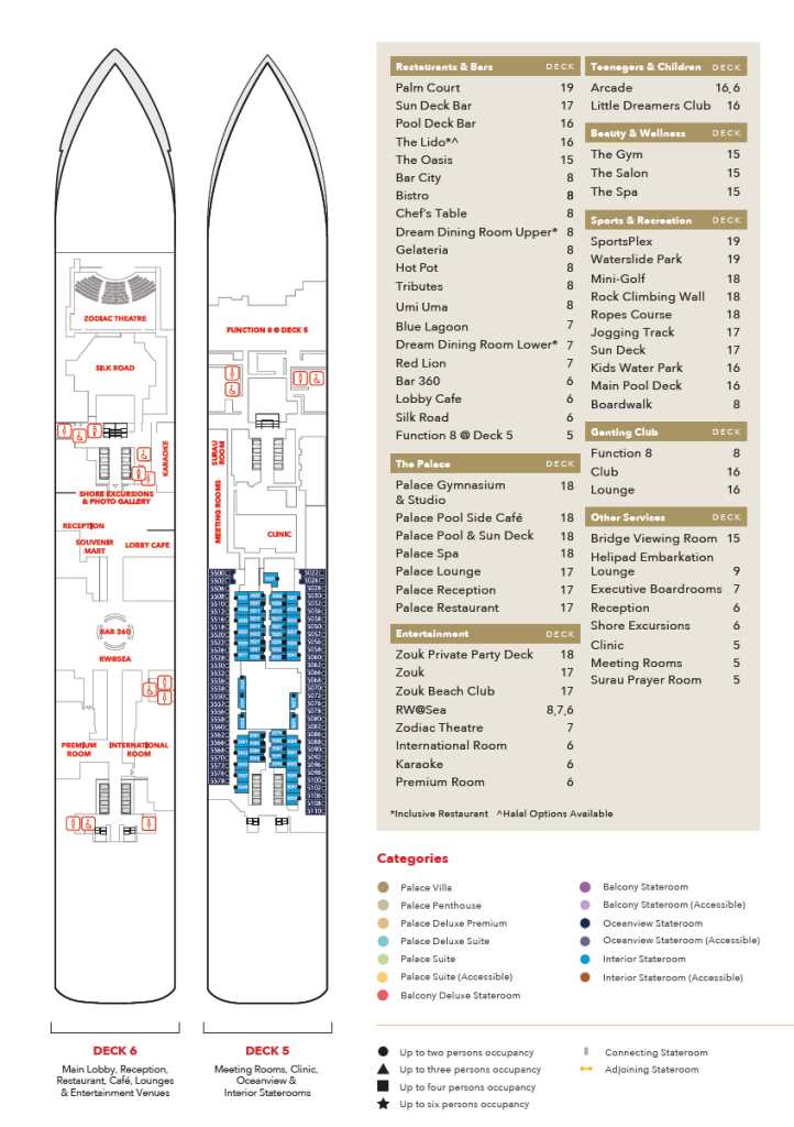 Genting Dream Deck Plans