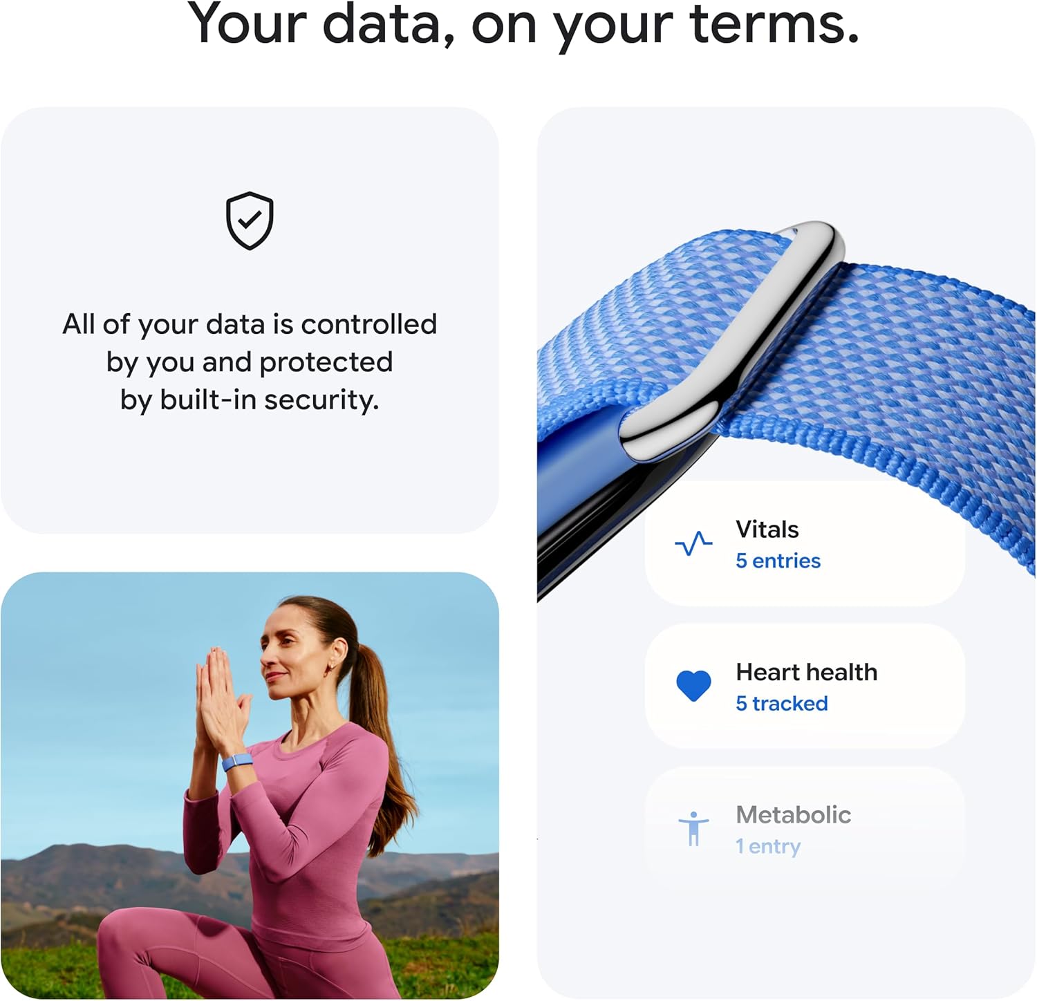 Your data on your terms Google Fitbit Air