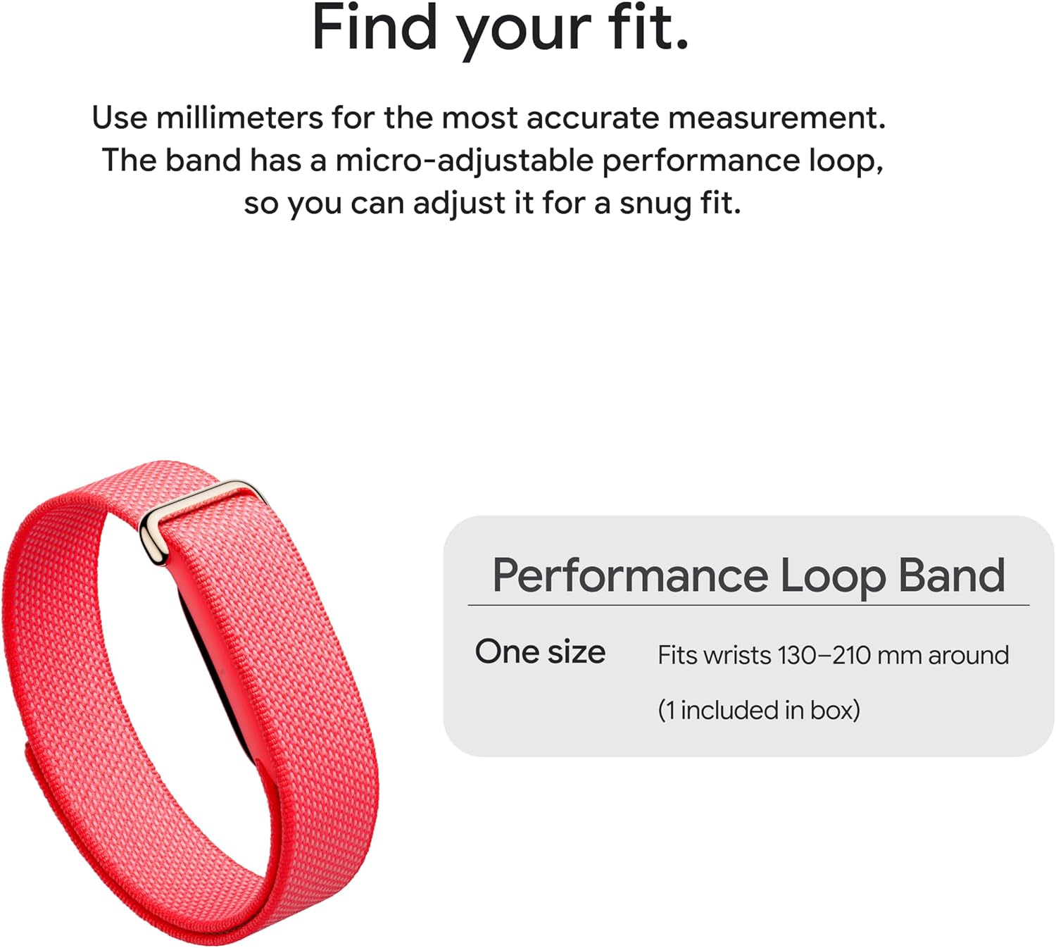 Google Fitbit Air find your fit
